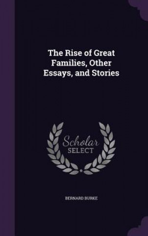 Kniha Rise of Great Families, Other Essays, and Stories Burke