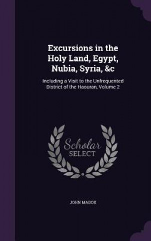 Libro Excursions in the Holy Land, Egypt, Nubia, Syria, &C John Madox