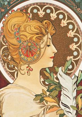 Kniha Carnet Blanc, Affiche Mucha, La Plume Mucha-A