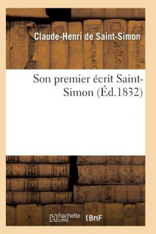 Könyv Son Premier Ecrit De Saint-Simon-C-H