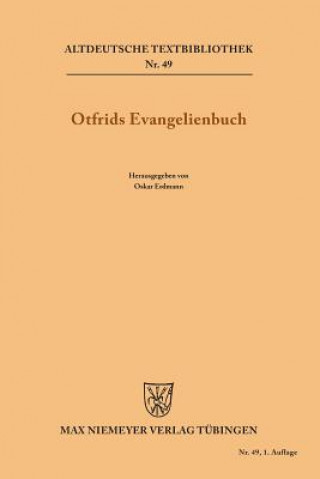 Könyv Otfrids Evangelienbuch Otfrid von Weissenburg