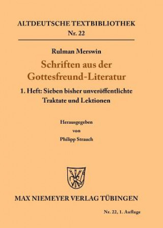 Kniha Schriften aus der Gottesfreund-Literatur Rulman Merswin