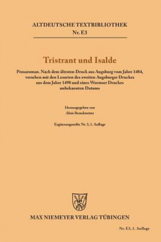 Buch Tristrant Und Isalde Alois Brandstetter