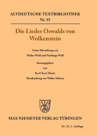 Könyv Lieder Oswalds von Wolkenstein Oswald Wolkenstein