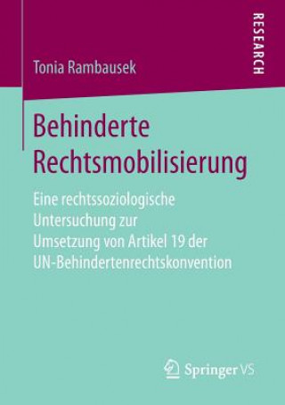 Kniha Behinderte Rechtsmobilisierung Tonia Rambausek