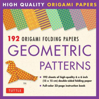 Книга 192 Origami Folding Papers in Geometric Patterns Tuttle Publishing