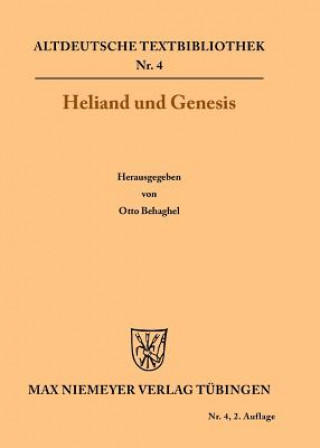 Könyv Heliand und Genesis Otto Behaghel