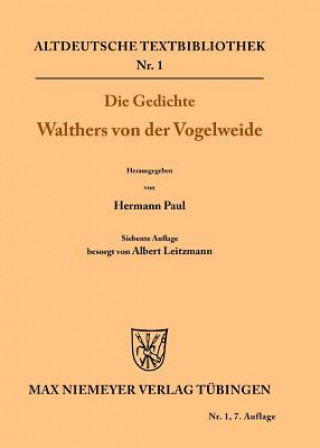 Carte Gedichte Walthers von der Vogelweide Walther von der Vogelweide
