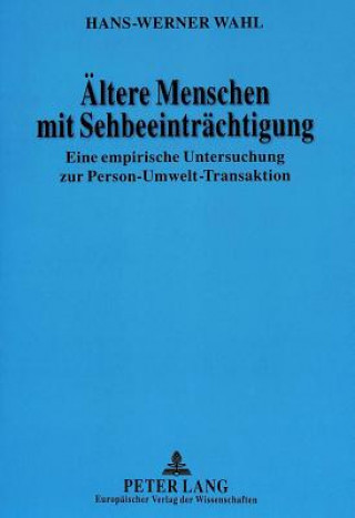 Book Aeltere Menschen mit Sehbeeintraechtigung Hans-Werner Wahl