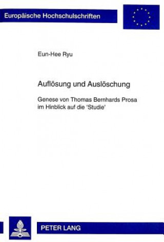 Livre Aufloesung und Ausloeschung Eun-Hee Ryu