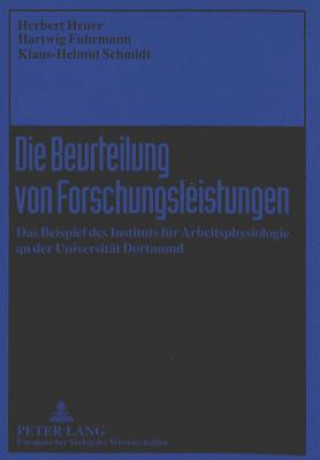 Kniha Die Beurteilung Von Forschungsleistungen Herbert Heuer