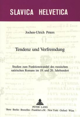 Kniha Tendenz und Verfremdung Jochen-Ulrich Peters