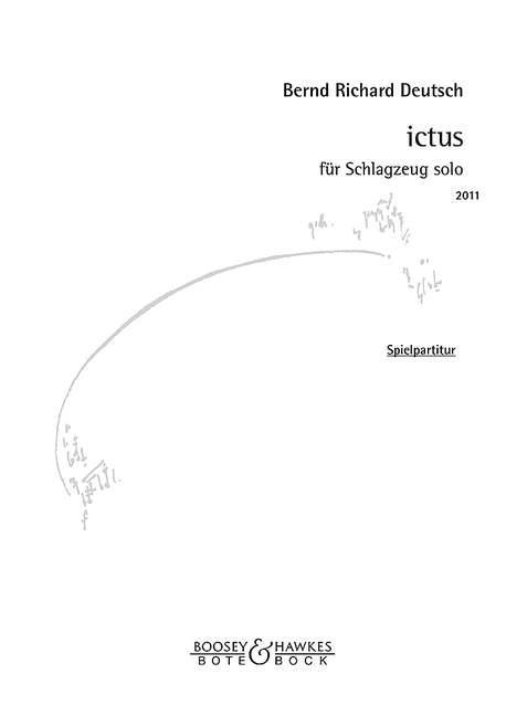 Buch Ictus. Nr. 31. Schlagzeug. Bernd Richard Deutsch
