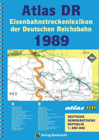 Carte ATLAS DR 1989 - Eisenbahnstreckenlexikon der Deutschen Reichsbahn Harald Rockstuhl