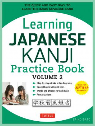 Carte Learning Japanese Kanji Practice Book Volume 2 Eriko Sato