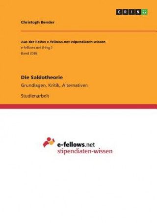 Kniha Saldotheorie Christoph Bender