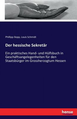 Książka hessische Sekretar Phillipp Bopp