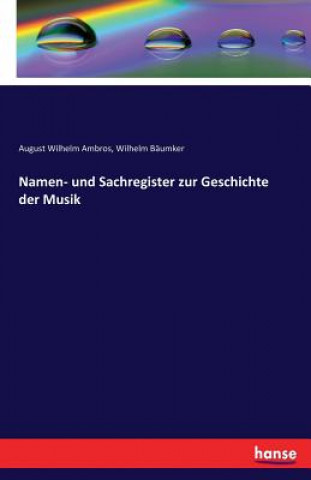 Książka Namen- und Sachregister zur Geschichte der Musik August Wilhelm Ambros