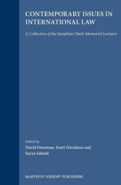 Carte Contemporary Issues in International Law, a Collection of the Josephine Onoh Memorial Lectures David Freestone