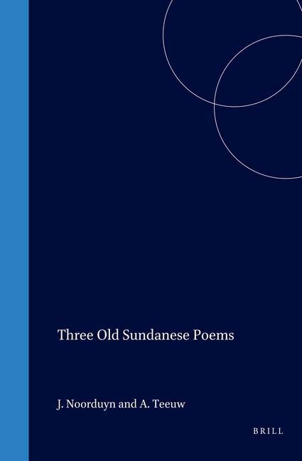 Книга Three Old Sundanese Poems J. Noorduyn