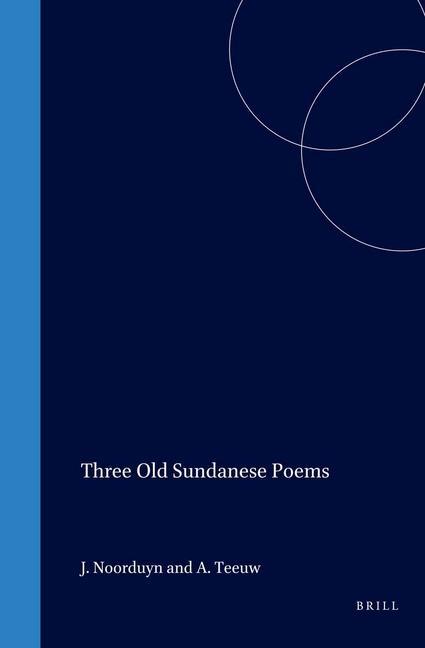 Book Three Old Sundanese Poems J. Noorduyn