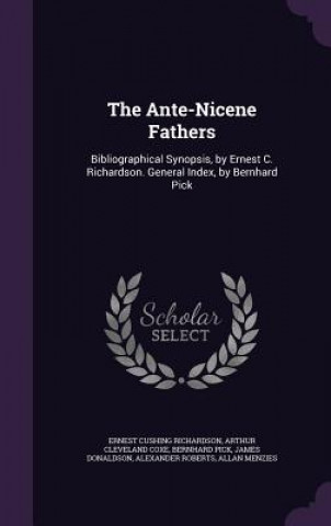 Carte THE ANTE-NICENE FATHERS: BIBLIOGRAPHICAL ERNEST C RICHARDSON