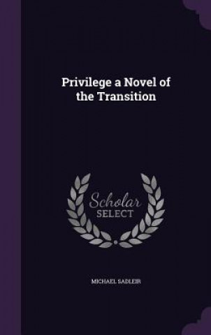 Könyv PRIVILEGE A NOVEL OF THE TRANSITION MICHAEL SADLEIR