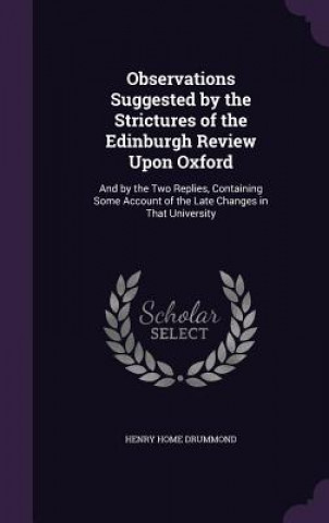 Kniha OBSERVATIONS SUGGESTED BY THE STRICTURES HENRY HOME DRUMMOND