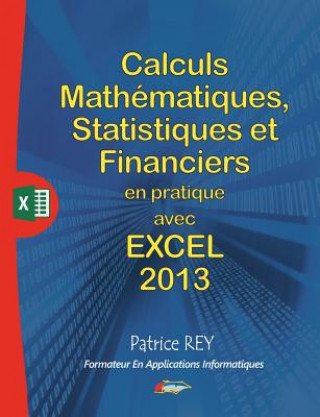 Könyv calculs mathematiques, statistiques et financiers avec excel 2013 Patrice Rey