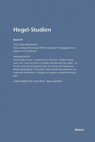 Kniha Hegel-Studien / Hegel-Studien, Band 29 Friedhelm Nicolin