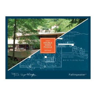 Book Frank Lloyd Wright Fallingwater 2-sided 500 Piece Puzzle FRANK LLOYD WRIGHT