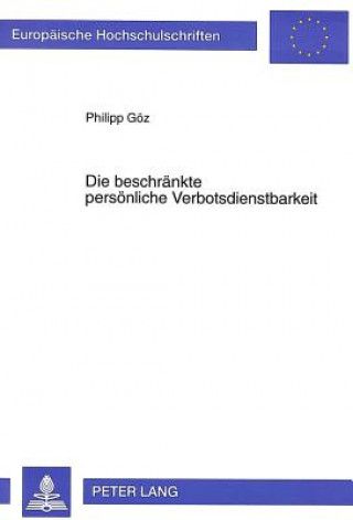 Carte Die Beschraenkte Persoenliche Verbotsdienstbarkeit Philipp Göz