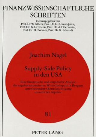 Knjiga Supply-Side Policy in den USA Joachim Nagel