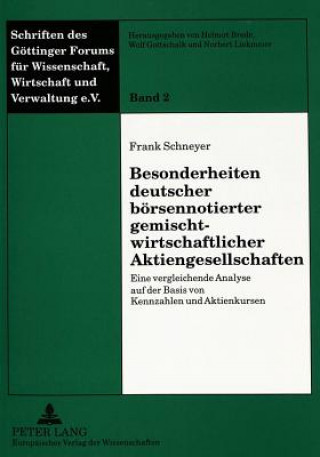 Kniha Besonderheiten deutscher boersennotierter gemischtwirtschaftlicher Aktiengesellschaften Frank Schneyer