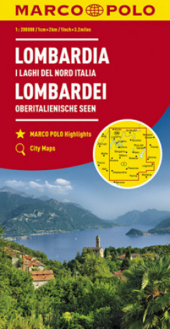 Tlačovina MARCO POLO Regionalkarte Italien Blatt 02 Lombardei, Oberitalienische Seen. Lombardia I Laghi Del Nord Italia / Lombardy North Italian Lakes / Lombard 