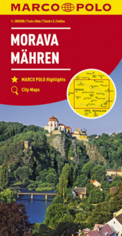 Materiale tipărite MARCO POLO Regionalkarte CZ Mähren 1:200 000. Morava / Moravia / Moravie 