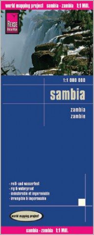 Nyomtatványok Reise Know-How Landkarte Sambia  1:1.000.000 Reise Know-How Verlag