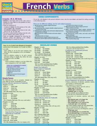 Carte FRENCH VERBS BarCharts Inc