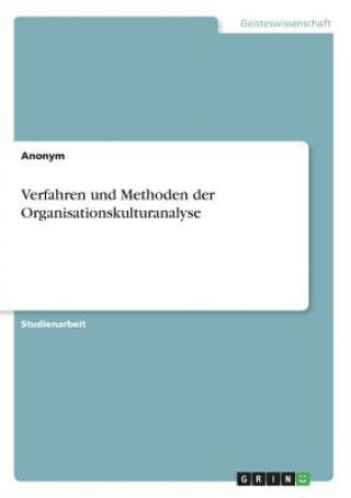 Książka Verfahren und Methoden der Organisationskulturanalyse Anonym