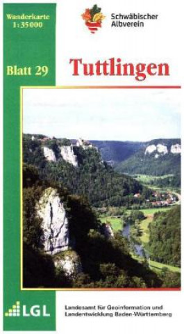 Nyomtatványok Topographische Wanderkarte Baden-Württemberg Tuttlingen 