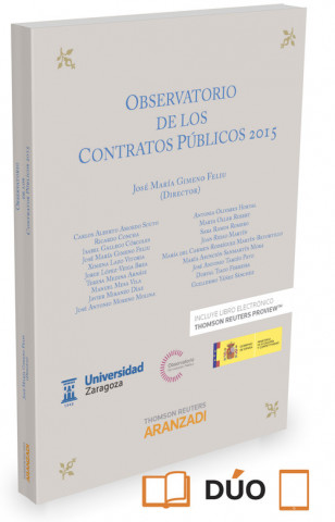 Książka Observatorio de los contratos públicos 2015 