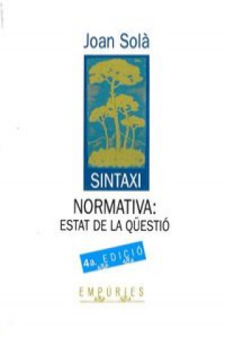 Libro Sintaxi normativa : estat de la qüestió 