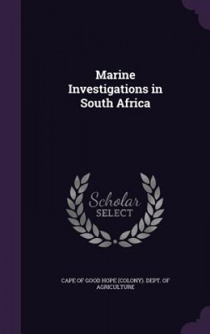 Carte MARINE INVESTIGATIONS IN SOUTH AFRICA CAPE OF GOOD HOPE  C