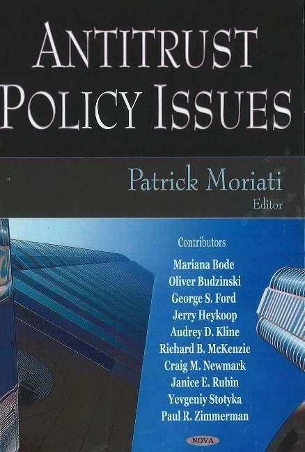 Könyv Antitrust Policy Issues Patrick Moriati