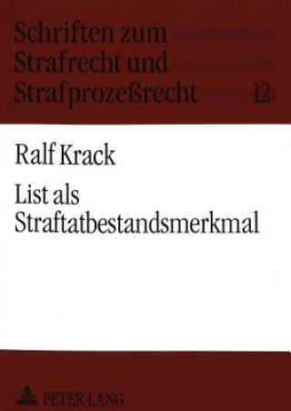 Knjiga List als Straftatbestandsmerkmal Ralf Krack