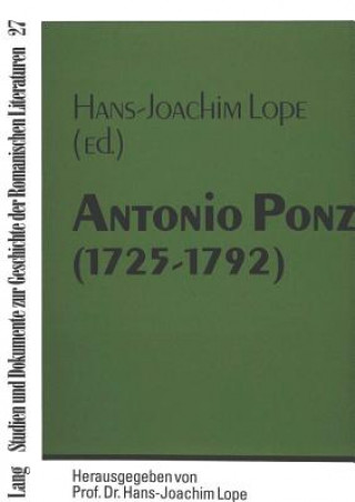 Buch Antonio Ponz (1725-1792) Hans-Joachim Lope