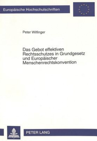 Carte Das Gebot effektiven Rechtsschutzes in Grundgesetz und Europaeischer Menschenrechtskonvention Peter Wilfinger