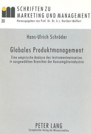 Kniha Globales Produktmanagement Hans-Ulrich Schröder