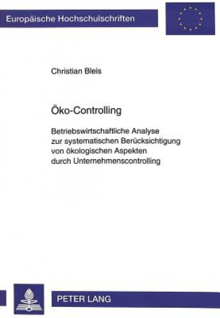 Livre Oeko-Controlling Christian Bleis