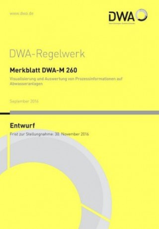 Carte Merkblatt DWA-M 260 Visualisierung und Auswertung von Prozessinformationen auf Abwasseranlagen (Entwurf) Abwasser und Abfall (DWA) Deutsche Vereinigung für Wasserwirtschaft